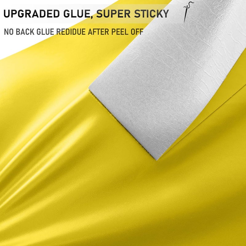 YAFLC Self Adhesive Leather Repair Tape Kit, 4"x 63" Leather Repair Patch for Furniture, Leather Repair Patch for Car seat, Sofas, Couch, Boat Seat Yellow - Image 2